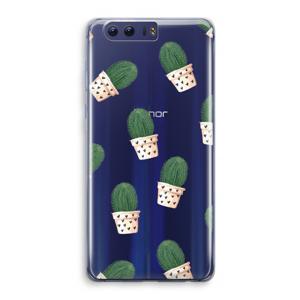 Cactusprint roze: Honor 9 Transparant Hoesje