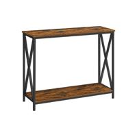 Industrieel design salontafel met metalen frame - thumbnail