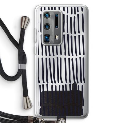 Moroccan stripes: Huawei P40 Pro Plus Transparant Hoesje met koord