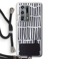 Moroccan stripes: Huawei P40 Pro Plus Transparant Hoesje met koord