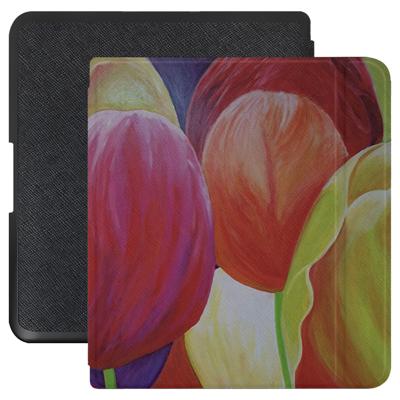 Lunso Kobo Forma hoes (8 inch) - Vegan Saffiano Leren sleepcover - Tulpen