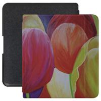 Lunso Kobo Forma hoes (8 inch) - Vegan Saffiano Leren sleepcover - Tulpen