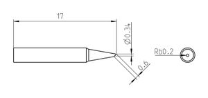 Weller RTP 004 B Soldeerpunt Afgeschuind Grootte soldeerpunt 0.4 mm Lengte soldeerpunt: 17 mm Inhoud: 1 stuk(s)
