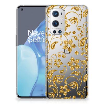 OnePlus 9 Pro | TPU Case | Gouden Bloemen OnePlus 9 Pro | TPU Case | Gouden Bloemen