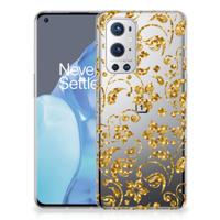 OnePlus 9 Pro | TPU Case | Gouden Bloemen