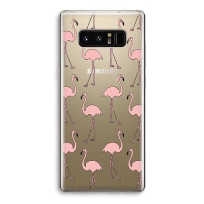 Anything Flamingoes: Samsung Galaxy Note 8 Transparant Hoesje