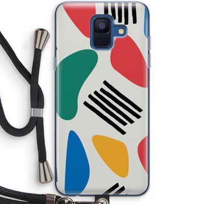 Illustratieve pop 1: Samsung Galaxy A6 (2018) Transparant Hoesje met koord