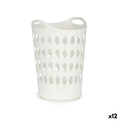 Wasmand Kipit Wit Plastic 50 L 44 x 56 x 41 cm 44 x 56,5 x 42 cm (12 Stuks)