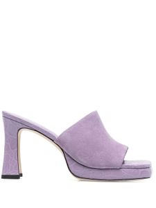 BY FAR mules en daim 90 mm - Violet