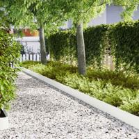 Gazonranden 30 pcs Wit 100 x 0.5 x 20 cm Staal