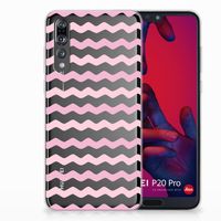 Huawei P20 Pro TPU bumper Waves Roze - thumbnail