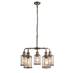 Searchlight 5-lichts hanglampPipes - 1265-5AB