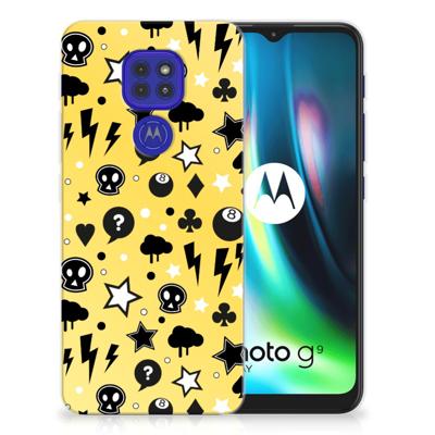 Silicone Back Case Motorola Moto G9 Play | E7 Plus Punk Geel Silicone Back Case Motorola Moto G9 Play | E7 Plus Punk Geel