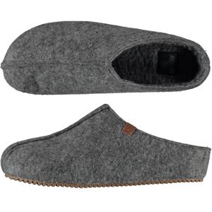 Apollo instappers slippers/pantoffels - grijs - heren - maat 41-42 - polyester - rubber zool