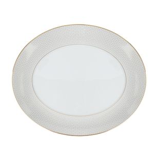 WEDGWOOD - Gio Gold - Ovale serveerschaal 33cm