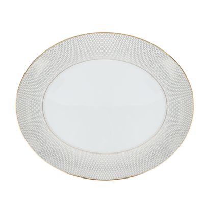 WEDGWOOD - Gio Gold - Ovale serveerschaal 33cm