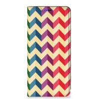 Samsung Galaxy A22 4G | M22 | Hoesje met Magneet | Zigzag Multi Color