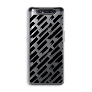 Zwarte vegen: Samsung Galaxy A80 Transparant Hoesje