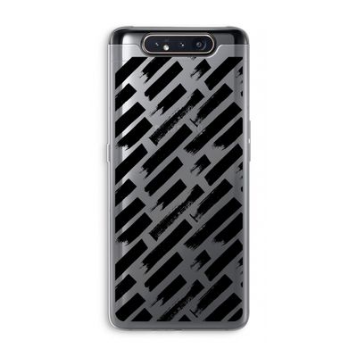 Zwarte vegen: Samsung Galaxy A80 Transparant Hoesje