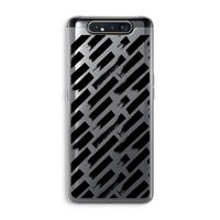 Zwarte vegen: Samsung Galaxy A80 Transparant Hoesje