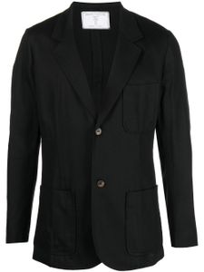 Société Anonyme blazer boutonné à revers crantés - Noir