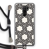 Geometrisch patroon: Xiaomi Redmi 9 Transparant Hoesje met koord