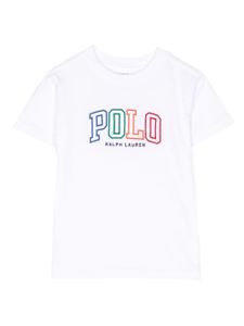 POLO RALPH LAUREN KIDS t-shirt en coton à logo brodé - Blanc