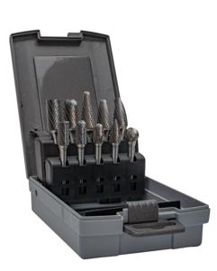 Bahco Stiftfrezenset | hardmetaal | voor metaal - 10-delig - in kunststof koffer - RB-SET-M06X-10P