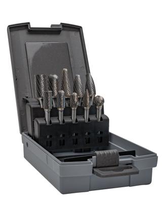 Bahco Stiftfrezenset | hardmetaal | voor metaal - 10-delig - in kunststof koffer - RB-SET-M06X-10P