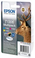 Epson Stag Multipack 3-kleur T1306 DURABrite Ultra Ink - thumbnail