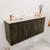Toiletmeubel Mondiaz Joya Dlux | 90 cm | Meubelkleur Shadow | Faye wastafel Nata Wasbak Links | 1 kraangat
