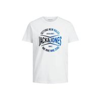 JACK & JONES T-shirt JJNICK met logo wit - thumbnail