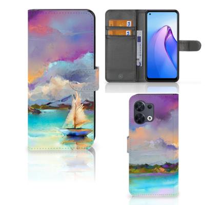 Hoesje OPPO Reno8 Boat | Portemonnee hoesje