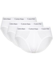 Calvin Klein Underwear lot de trois slips à bande logo - Blanc