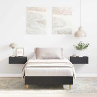 Bedframe zonder matras 90x200 cm spaanplaat zwart