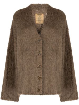 Uma Wang cardigan à effet brossé - Marron