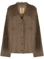 Uma Wang cardigan à effet brossé - Marron
