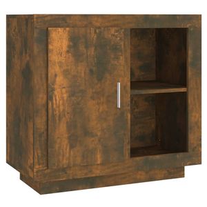 The Living Store Dressoir Gerookt Eiken - 80 x 40 x 75 cm - Bewerkt Hout