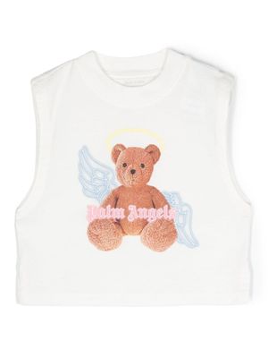Palm Angels Kids débardeur Bear Angel en coton - Blanc