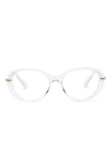 Swarovski crystal-embellished transparent-frame glasses - Tons neutres