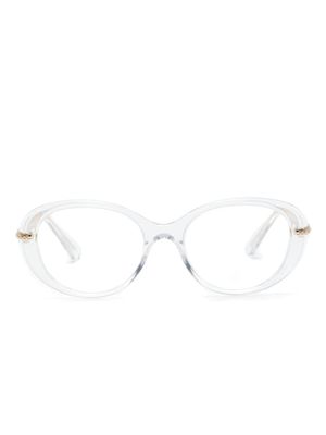 Swarovski Eyewear lunettes de vue à monture ornée de cristal - Tons neutres