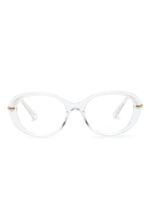 Swarovski crystal-embellished transparent-frame glasses - Tons neutres - thumbnail