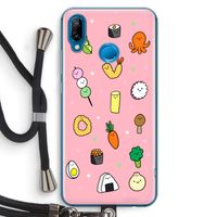 Happy bento friends: Huawei P20 Lite Transparant Hoesje met koord