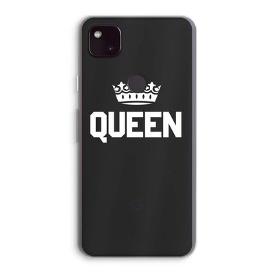 Queen zwart: Google Pixel 4a 5G Transparant Hoesje