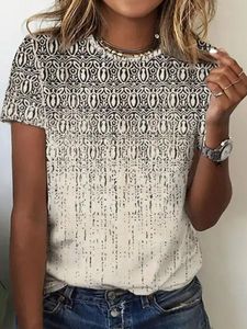 Loose Ethnic Casual Crew Neck T-Shirt