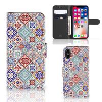 Apple iPhone X | Xs | Bookcase | Tiles Color