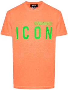 DSQUARED2 t-shirt Spray Icon en coton - Orange