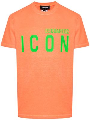 DSQUARED2 t-shirt Spray Icon en coton - Orange