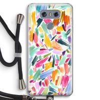 Watercolor Brushstrokes: LG G6 Transparant Hoesje met koord