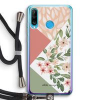 Sweet heaven geometrics: Huawei P30 Lite Transparant Hoesje met koord